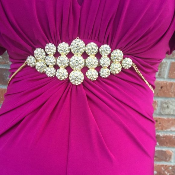 Magenta sleeve dress size 8 - Picture 2 of 3